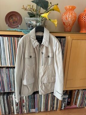 MEN’S NW/OT, LT Gray,LINED,LAMBSKIN LEATHER by COMPAGNIA DELLE PELLI, US40,IT50